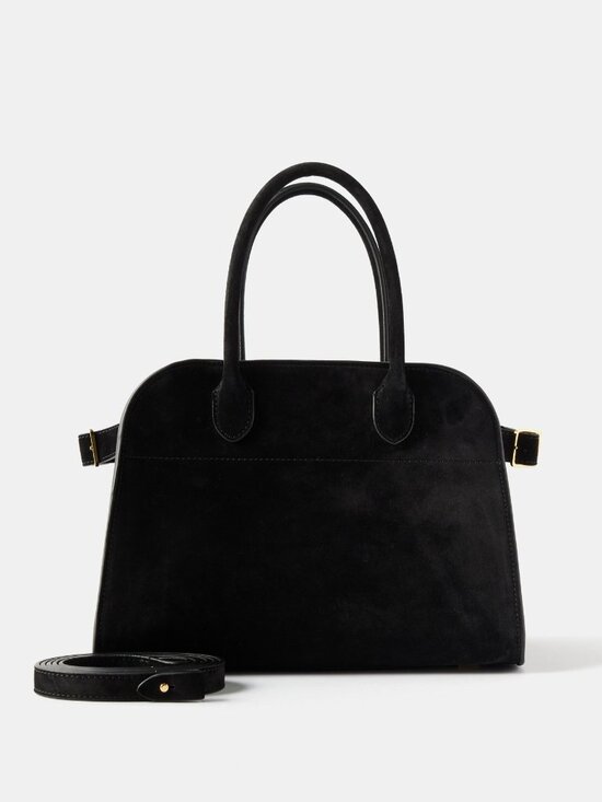 The Row Handbags - THE ROW SOFT MARGAUX 10 SUEDE Bag Black NEW NWT - So BEAUTIFUL and RARE to Find